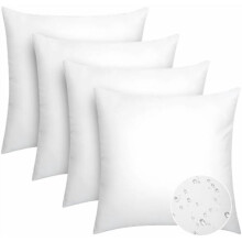 4-Pack 18x18 Outdoor Pillow Inserts, Water-Resistant Cushion Pads for Patio, Sofa, Bed, Living Room & Garden – Compatible with standard covers