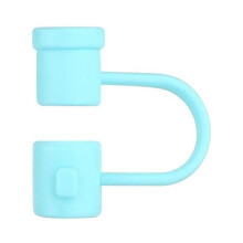 Silicone Straw Covers,Soft Silicone Straw Caps for 6-8mm Straws,Dust-proof Reusable Drinking Straw Toppers.(Sky Blue)