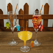 Fishing Cupcake Topper Set Mini Fisherman Pole Picks 40pcs