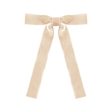 12 Pack Velvet Christmas Tree Bows Beige 7.1 x 5.1 in