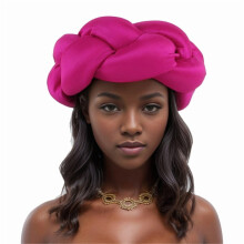African Braided Hairband Big Headband Nigeria Turban Caps Adjustable Headwear for Wedding Party Hairstyling Bands