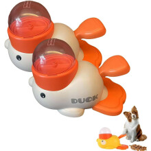 Duck-Shaped Pet Food Dispenser with 3 Openings and Non-Slip