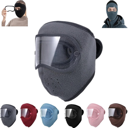 Windproof Winter Face Mask with Detachable Goggles