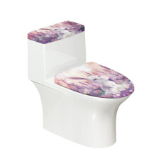 Pack of 2 Universal Toilet Lid Cover Set with Fits All Toilet Shapes for Soft
