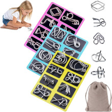 Kovová sada Montessori puzzle – ocelová hlavolam pro