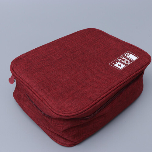 Pochette Voyage Accessoires Électroniques Rouge Protection Douce 2