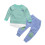 Completo da bambino in cotone, 2 pezzi, verde, taglia L 1