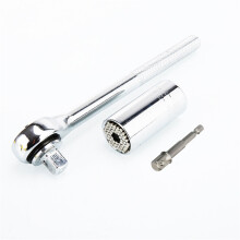 Universal Self-Adjusting Socket Wrench Set with Drill