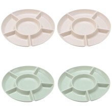 12" Porcelain Divided Serving Platter, Compartment Dish for Appetizers, Cheese, Chips & Dip, Veggies, Candy—Relish Tray for Parties