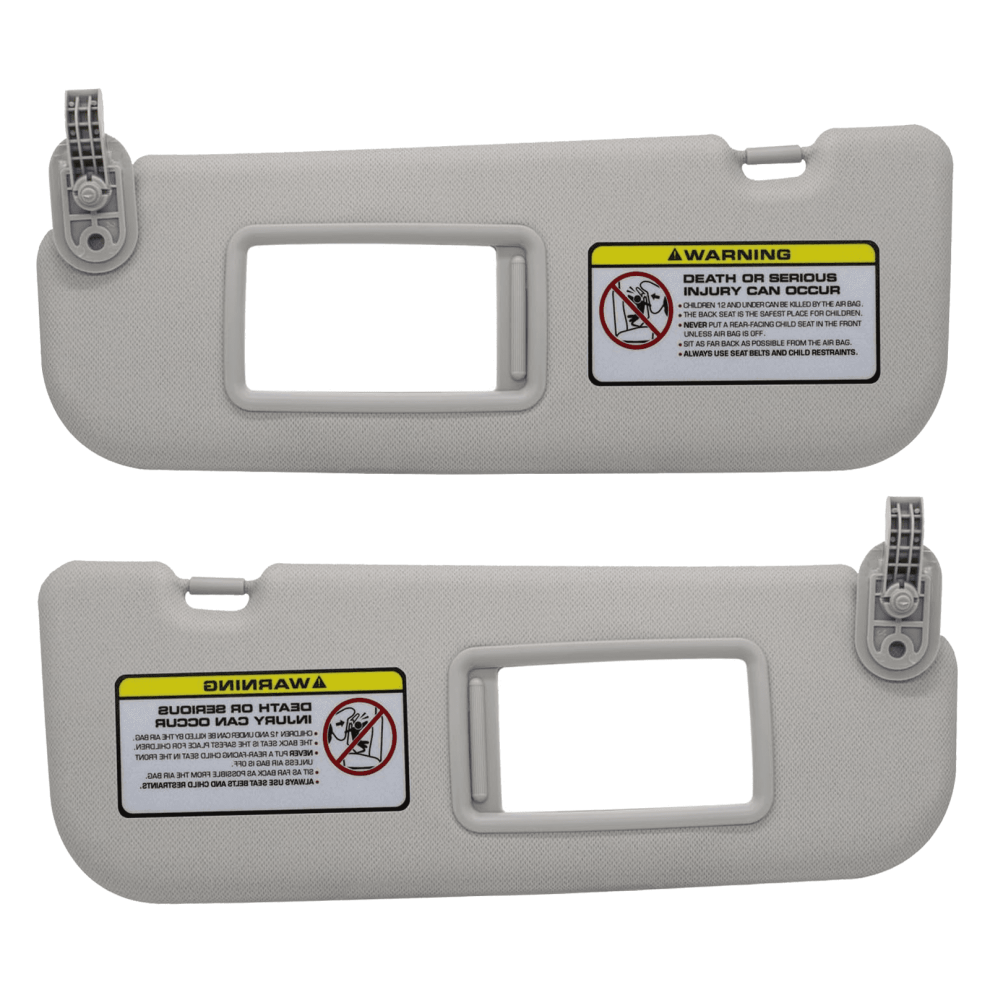 Passenger Side And Driver Side Sun Visor For Hyundai Elantra 2011 2012 2013 2014 2015 With Vanity Mirror Replacement Oem 852103X000tx- Grey 9479868630581