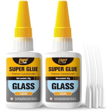 Glass Glue Liquid, Clear Cyanoacrylate Adhesives for Glass Repair, Purpose CA Glue for Ceramic Mirror Model Pottery Porcelain Stone, Thin