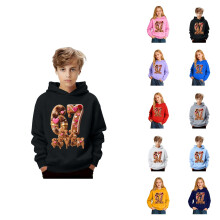 Sudadera con capucha y bolsillo para niños con estampado gráfico: cómoda sudadera informal para niños y jóvenes, suave forro polar estilo