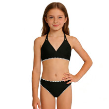 Badedrakt for jenter, todelt badedrakt for jenter, hurtigtørkende badetøy for jenter, bikini for 11–12 år