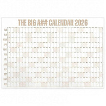 (Coffee) The Big A## Calendar 2026 - Oversized Wall Calendar with Pen & Stickers, 2026 Monthly Planner for Home Office, 33x43 Inches