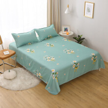 1 Pcs Floral Flat Sheet, Queen Size, Cozy Washable Fade Resistant Flat Sheet Top Sheet Decorative Bedding, 78.74"*90.55"
