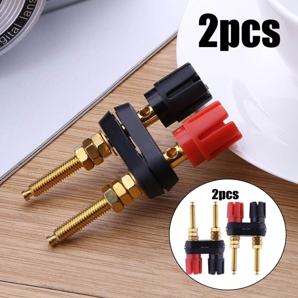 2Pcs Extended Speaker Banana Plug Binding Post Terminal Connector Banana Socket 9028731629766
