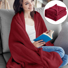 Fleece Blanket Queen Size Grey 300GSM Microfiber 120x200 cm