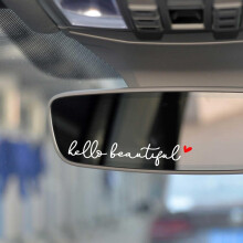 2x Hello Beautiful Car Decals & Vinyl Stickers for Tumblers, Laptops, Bottles, Mirrors – Compatible with All Smooth Surfaces
