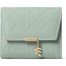 Bifold Wallet Women Leather RFID Blocking Card Holder Compact Wallet Zipper Coin Pocket with ID Window