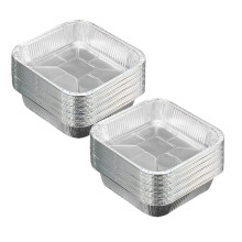 Aluminum Foil Tins Heavy Duty Square 8 inch 20 Pcs