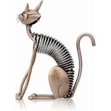 Cat Metal Sculpture Iron Household Art Crafts Decoration Home Furnishing Ornamentssit