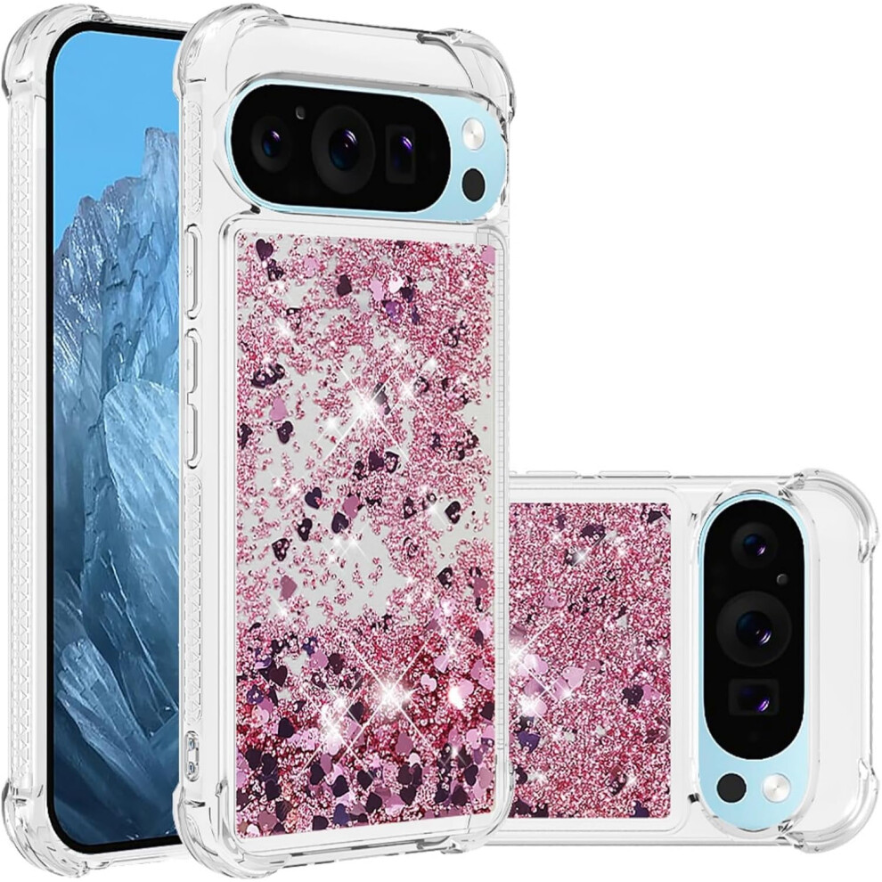 Bling Glitter Case For Google Pixel 10 Pro, Soft Tpu Sparkly Flowing Liquid Floating Clear Case For Women Girls Cover For Google Pixel 10 9028731632827