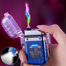 Udendørs lighter elektriske lightere USB genopladelige-flammeløse-plasma fede lightere til camping, vandreture, julegaver