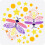 Firefly Stencil Round Plastic 11.8"x11.8" Stars Pattern 1