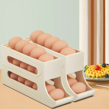 Egg Dispenser – Auto Rolling Fridge Organizer, Space-Saving Design for Kitchen Refrigerator, Compatible with Standard Fridges
