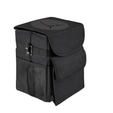 Car Trash Can with Lid and Pockets - Waterproof Leak-Proof