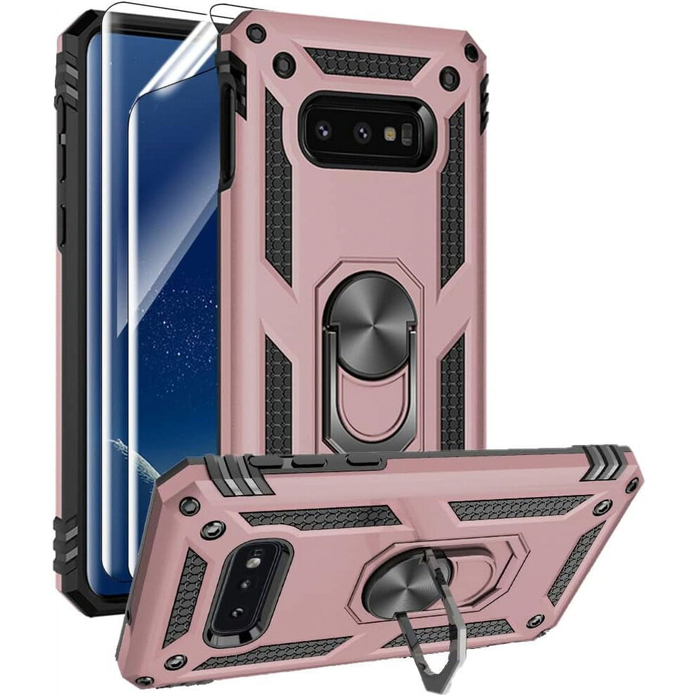 Samsung Galaxy S10e Case With Hd Screen Protector, Military-Grade Metal Ring Holder & Kickstand, 15Ft Drop Tested Â Compatible With Samsung Galaxy 9028731925226