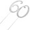 Silver Anniversary Cake Topper Shape Number 60 1 Piece 1