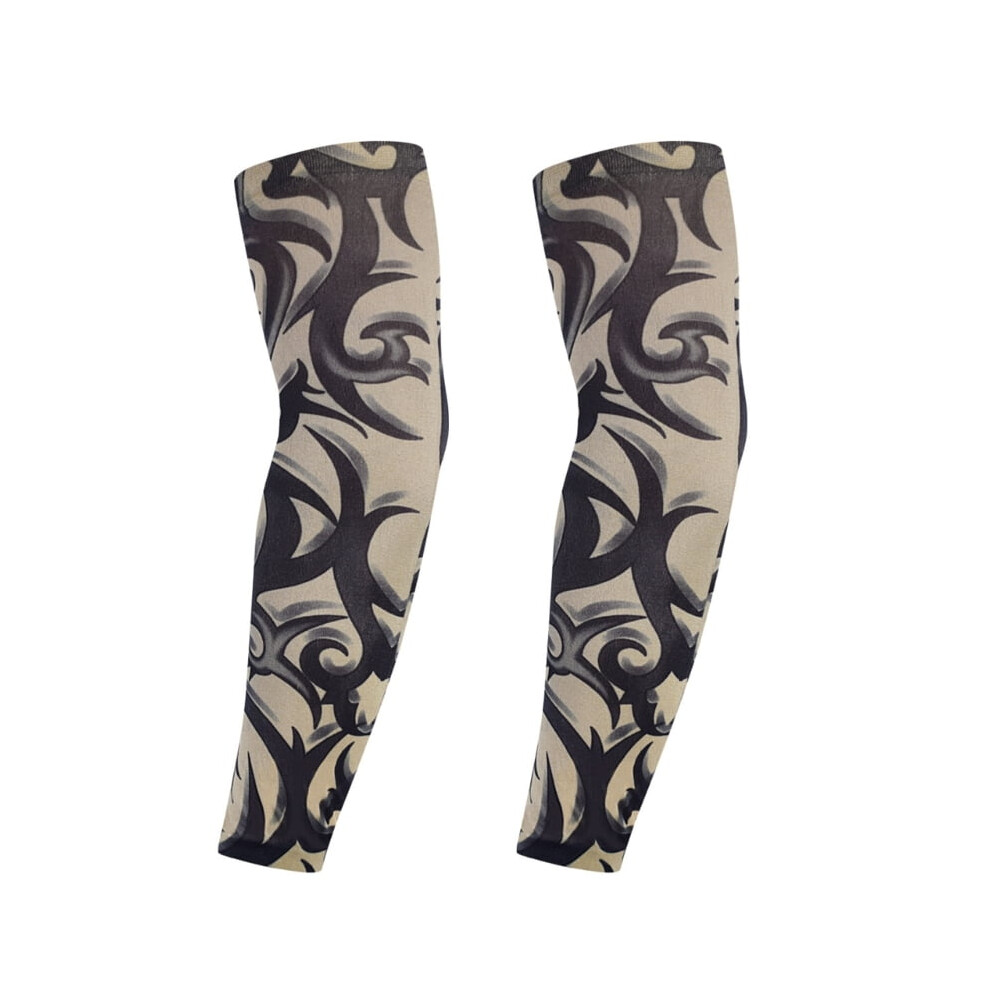 Simulation Tattooing Arm Sleeves Sunproof Arm Covers for Outdoor Enthusiast Sport Accessory Driving Cycling Arm Protectors