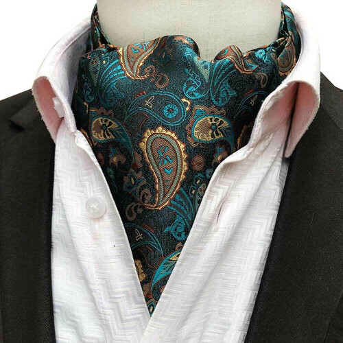 Men's Ascot Scarf Paisley Pattern Wedding Tie
