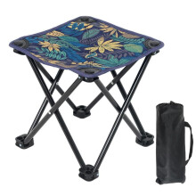 Portable Folding Camping Stool Outdoor Camping Lightweight Samll Chair for Fishing Hiking Gardening and Beach with Carry Bag (Blue)