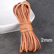 Round Cow Leather Cord Lace Rope Weave String for Necklace Bracelet Bag 16FT