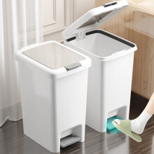 Slim Soft-Close Trash Can with Lid & Foot Pedal – Compatible with Small Bathrooms, Offices, Bedrooms, Kitchens & Living Rooms