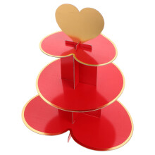 Umærket dessertdisplaystativ Flerlags displaystativ Engangs trelags cupcakeholder