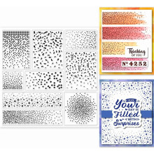 Konfetti Baggrund Klare Stempler (13,5x13,5 cm) til Kort, DIY Scrapbooking, Journal & Boligdekoration
