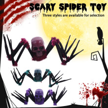 Halloween Decoration Horror, Halloween Giant Spider Decoration With Glowing Eyes, Crawling, With Sound Effects, Suitable For Indoor And Outdoor Green