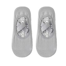 Xinwanna Yoga Boat Socks – Anti-skid Silicone Grip, High Elasticity & Sweat Absorption, Grey, One Size, Compatible with Pilates/Dance