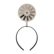 Xinwanna Unisex Hair Hoop Lightweight Easy to Wear Rotating Headband with Loading Symbol Design Hair Fixation Daily Decoration (Black White)
