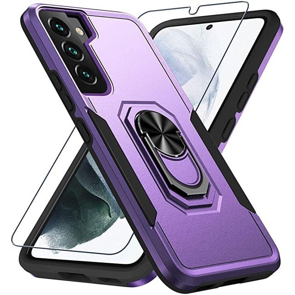 Military-Grade Shockproof Case For Samsung Galaxy S21 Fe Â 15Ft Drop Tested, Magnetic & Car Mount Compatible Purple 9365509169025