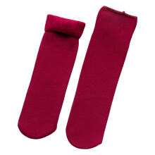 iOPQO 2 Pairs Wool Socks for Women, Cold Weather Socks, Winter Thermals for Women, Slouchy Socks for Women, Crew Socks for Women, Wine A