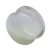 Unisex Glow in the Dark Double Flared Saddle Ear Gauge Plug Body Piercing 10