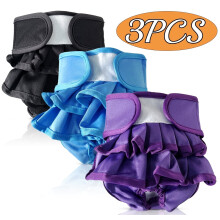 Dog Diapers for Females Washable Reusable No Leak Doggie Diapers for Heat Cycle 3Pcs M