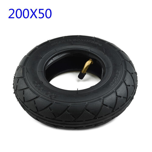 Pneu e câmara de ar de borracha novos, 200x50, 8 polegadas, para patinetes elétricos, reforçados e de alta qualidade.