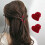 10 τεμάχια κλιπ μαλλιών Sweet Heart Flocking, χαριτωμένες μίνι βελούδινες φουρκέτες Love για 1