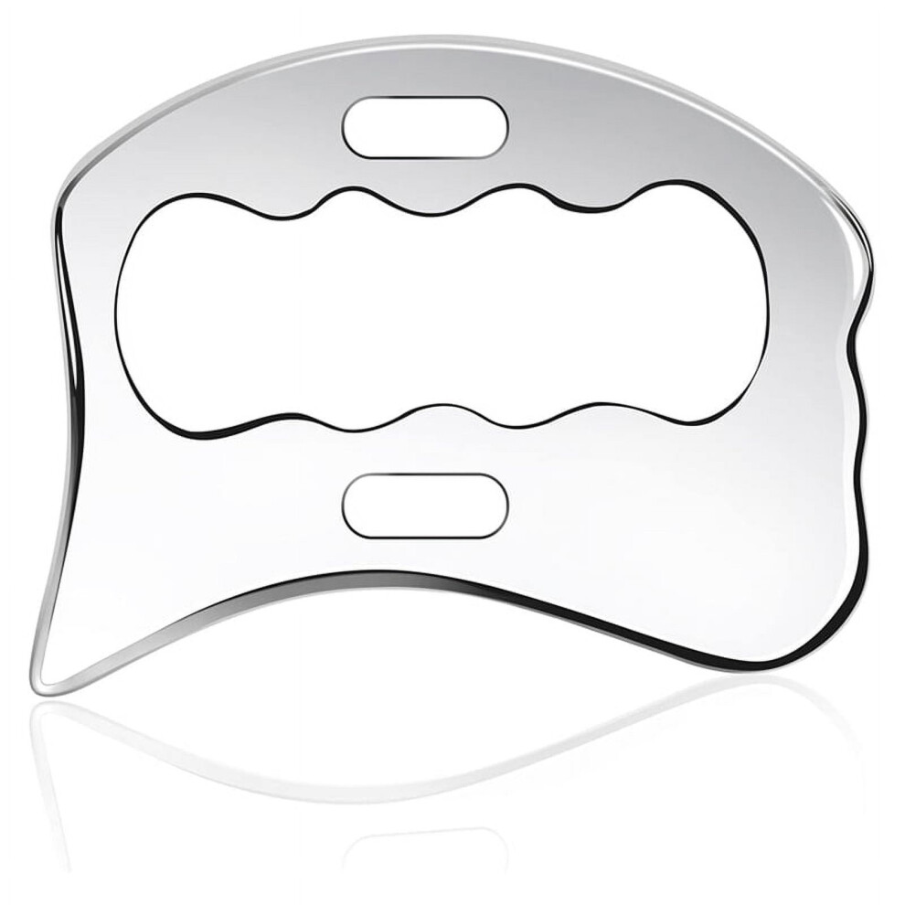 Silver Gua Sha Massage Tool For Soft Tissue Upgrade Physical Therapy For Back, Legs, Arms, Neck, Shoulders, Gua Sha Tool