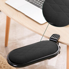 Supporto per braccio per computer, vassoio ergonomico con morsetto, tappetino per mouse da ufficio, supporto per polso e tastiera, poggiabraccia per